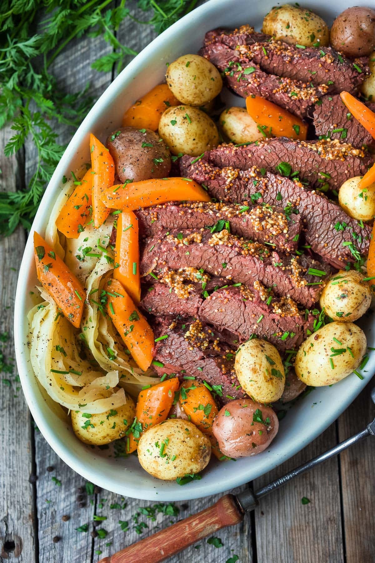 How to make your own homemade Corned Beef with beef brisket, pickling spices, and celery juice- just in time for St. Patrick's Day! Allow 5 days for curing time.