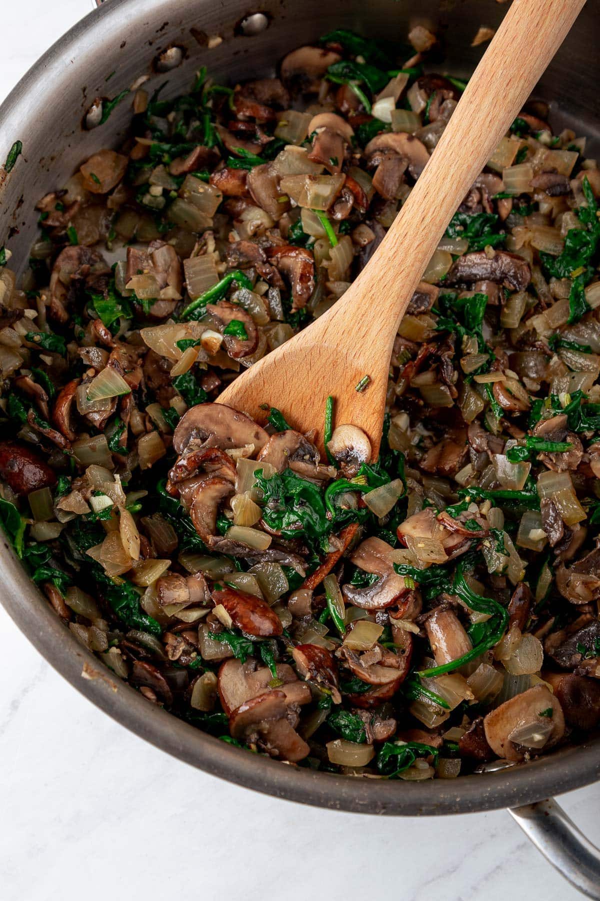 Cooking the filling.